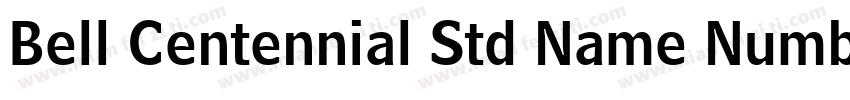 Bell Centennial Std Name Number字体转换